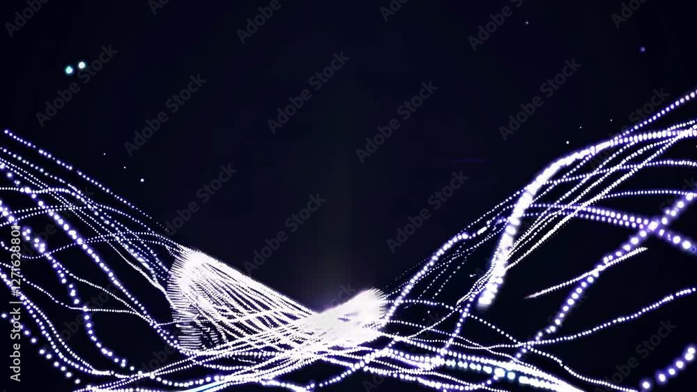Poster magic light particle with flare video animated background