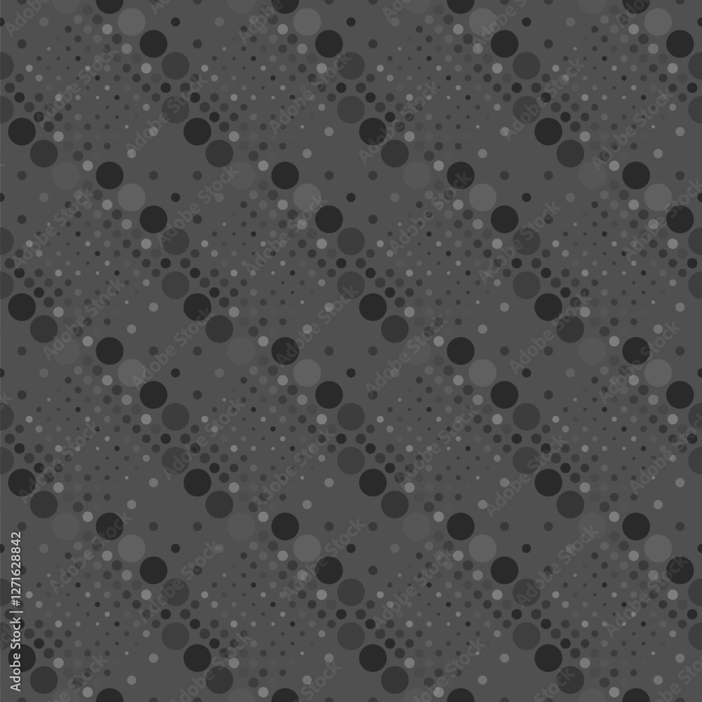 Poster grey seamless circle pattern background design - abstract black and white vector illustration from c