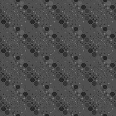 Grey seamless circle pattern background design - abstract black and white vector illustration from circles