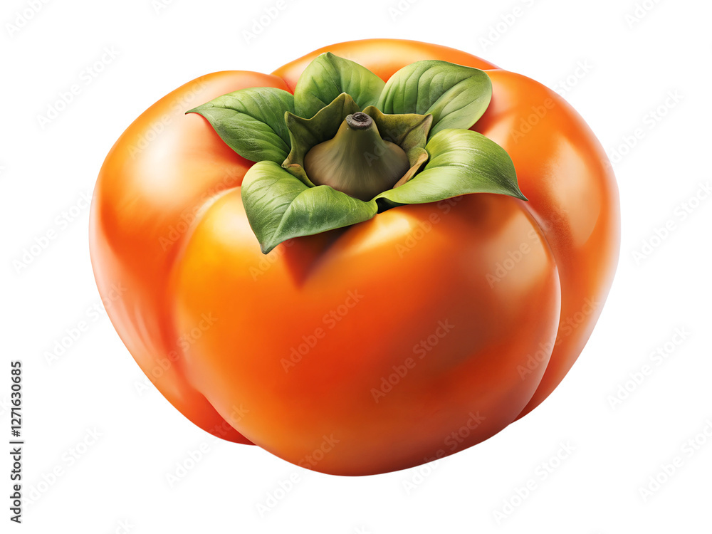 Wall mural persimmon on a white background isolated on transparent png