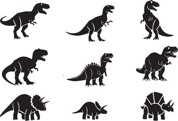 Fototapeta premium Dinosaur Silhouettes