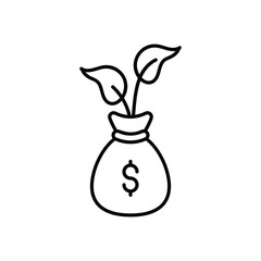 Money Growth vector icon