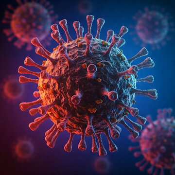 Illustrative Darstellung eines Virus