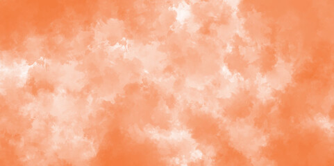 Warm orange watercolor texture with a soft blend of light and dark shades. natural diffusion of orange and white tones creating an airy and soft texture. delicate vibrant orange mist.