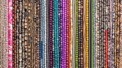 Obraz premium Vibrant Collection of Colorful Beads: A Diverse Array of Textures and Styles