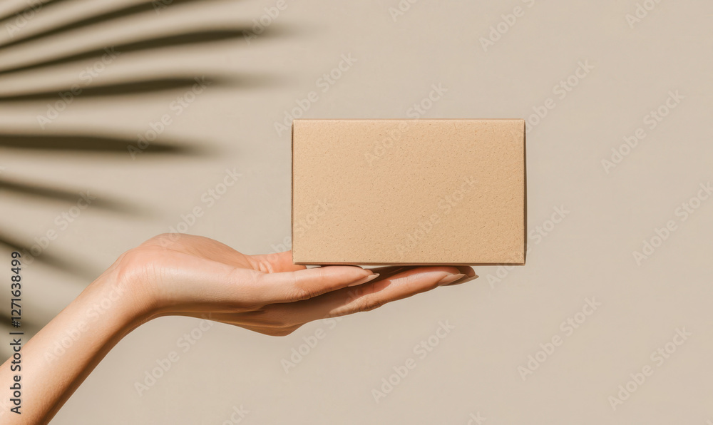 Aufkleber elegant presentation of a minimalist box: capturing the essence of modern lifestyle with artistic de