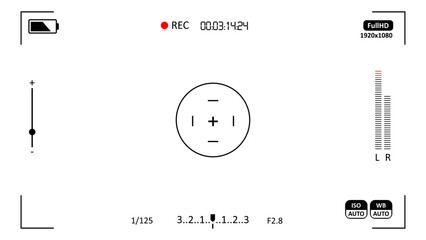 Camera recording screen overlay
