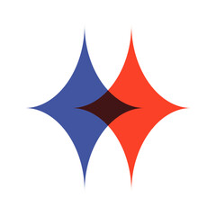 Star sparkle risograph geometry composition