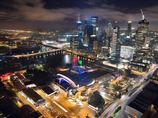 Fototapeta premium downtown los angeles at dusk