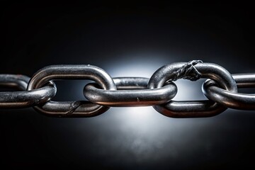 Broken Chain Link: Minimalist Photography of Strength, Weakness, and Single Point of Failure