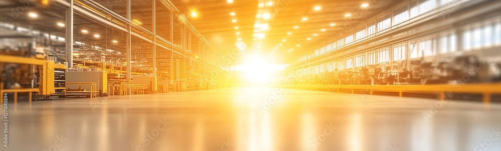 Poster Image of an AI-controlled smart factory optimizing processes and efficiency, showcasing advanced technology in manufacturing.