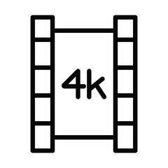 Video Resolution line icon, vector, pixel perfect, illustrator file 
