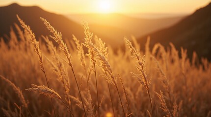 sunset over the field