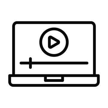 recommend clip art: Video Tutorial line icon, vector, pixel perfect, illustrator file 
                    
