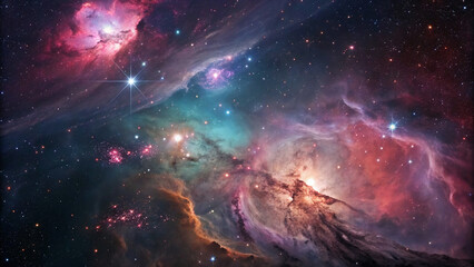 Fototapeta premium Colorful space galaxy cloud of Universe science astronomy