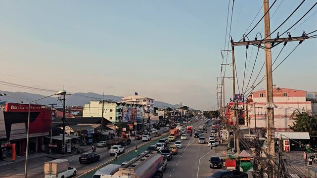landscape of phahonyothin road 1 in front of mae fah luang university