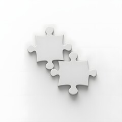 Seamlessly Connected Puzzle Pieces   Minimalist Geometric Composition