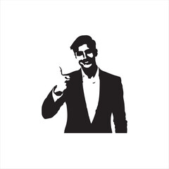 Handsome smiling corporate businessman man 