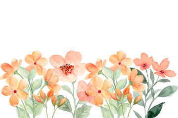 flower watercolor frame for wedding, birthday, card, background, invitation, wallpaper, sticker, decoration etc.