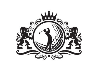 Darts Golf Vector Silhouette Icon Logo Monochrome Color