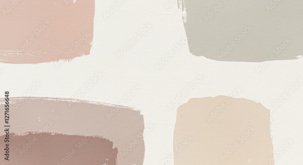 Poster abstract neutral color blocks - modern abstract art featuring soft neutral color blocks in beige, ta