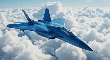 Advanced Fighter Jet Soaring Above