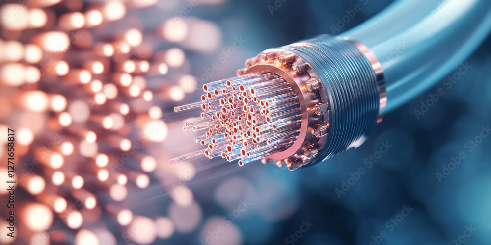 Poster fiber optic technology enabling high-speed internet access