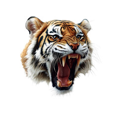Fototapeta premium Roaring Tiger Head Majestic Power and Wild Beauty