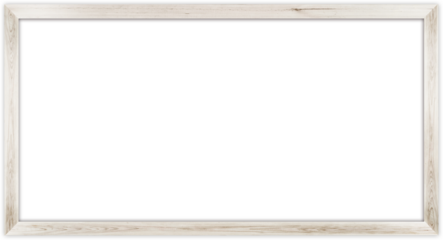 Natural White Wood Photo Frame Isolated on Transparent Background