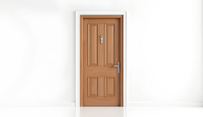 Ultra High-Resolution Set of Open Entrance Doors with Handles for Home Interior Decoration on White Background