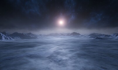 Fototapeta premium A captivating image of a mysterious rogue planet drifting through space, showcasing its enigmatic features and celestial beauty.