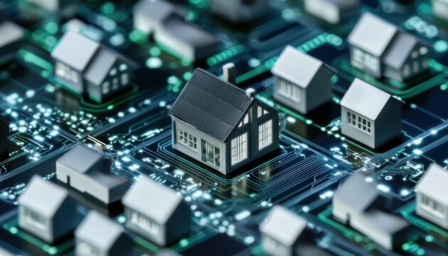 AI-powered real estate investment dashboard, futuristic property analytics with smart valuation systems