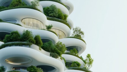 Futuristic bio-engineered city, lush greenery intertwined with high-tech architecture, eco-friendly AI-designed metropolis