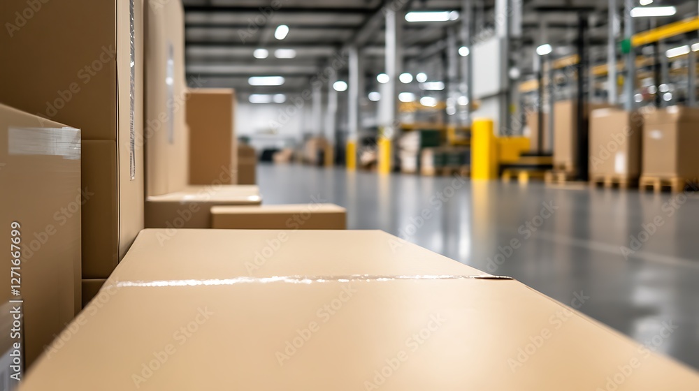 Aufkleber a modern factory using biodegradable materials, showcasing sustainable industrial practices in a con