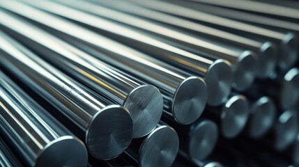 Smooth Titanium Bars in Studio Setting with Detailed View