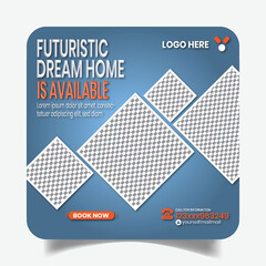 Luxury Real Estate Ads Social Media Post Deign Banner