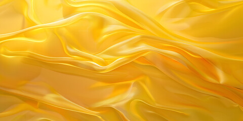Obraz premium Golden Silk Fabric with Flowing Waves and Luxurious Shine in Elegant Lighting