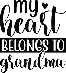 my heart belongs to grandma SVG