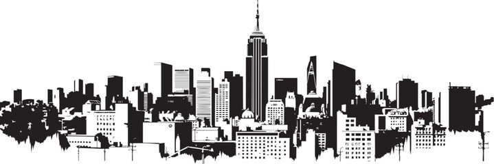 Obraz premium City landscape. Different buildings on street, outline cityscape hand sketch, flat houses. Hand drawn vector illustration