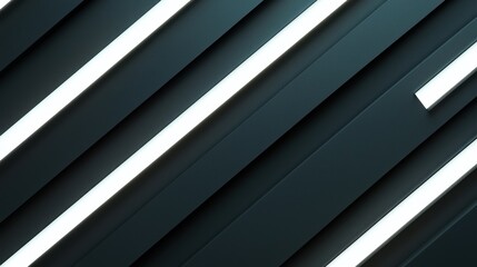 Obraz premium Black Studio Background Illuminated Concept, Dynamic Black Background with White Diagonal Light Strips Creating a Modern Abstract Design for Visuals