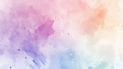 Obraz premium Fluid Watercolor-Style Background with Artistic Splashes in Soft Pastel and Vibrant Tones for Organic Handmade Aesthetic in Creative Ads