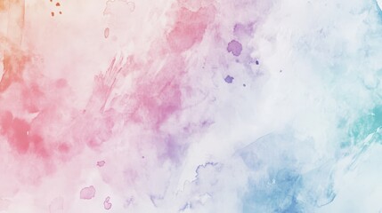 Obraz premium Fluid Watercolor-Style Background with Artistic Splashes in Soft Pastel and Vibrant Tones for Organic Handmade Aesthetic in Creative Ads