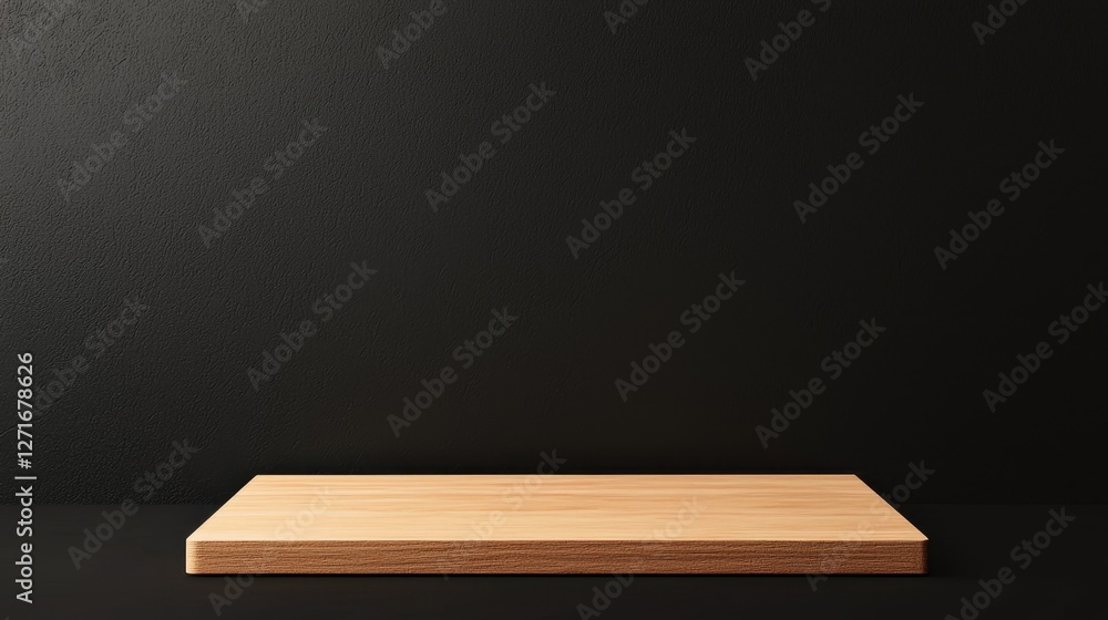 Poster black studio background illuminated concept, minimalistic black studio scene with softly diffused wh