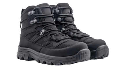 Outdoor adventure footwear hiking trails boot urban environment close-up view transparent background