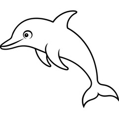 Fototapeta premium dolphin isolated on white background