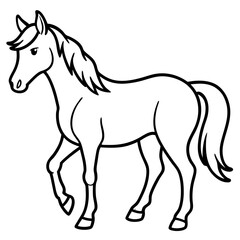 black horse vector illustration