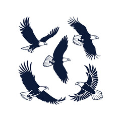 Majestic Eagle Silhouette Vector Set