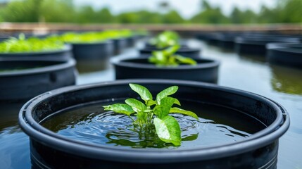Aquaculture Waste Concept, Innovative Closed Loop Aquaculture Systems Transforming Waste into Sustainable Growing Solutions