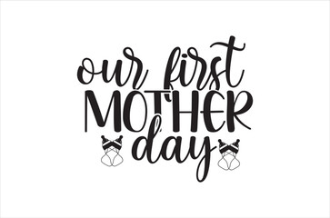 mom svg- Mother's Day T-shirt and svg design, mom lettering typography, Symbol of love on white background.
