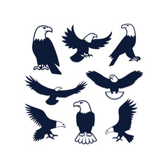 Eagle Silhouette Vector Collection